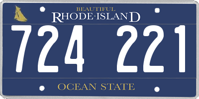 RI license plate 724221