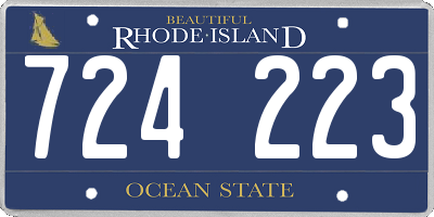 RI license plate 724223