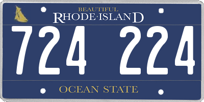 RI license plate 724224