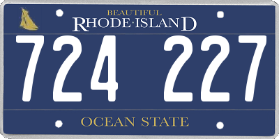 RI license plate 724227