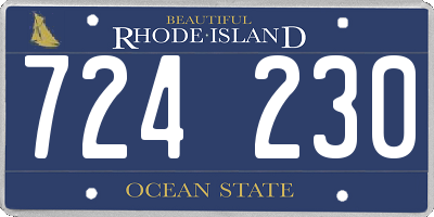 RI license plate 724230