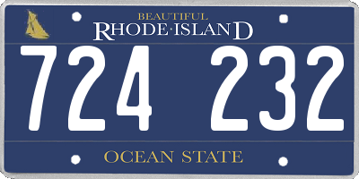 RI license plate 724232