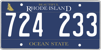 RI license plate 724233