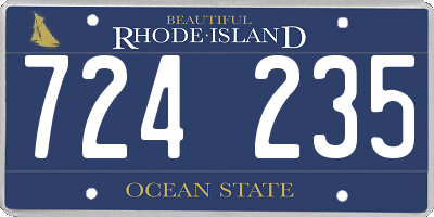 RI license plate 724235