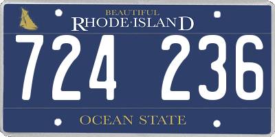 RI license plate 724236
