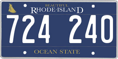 RI license plate 724240