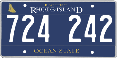 RI license plate 724242