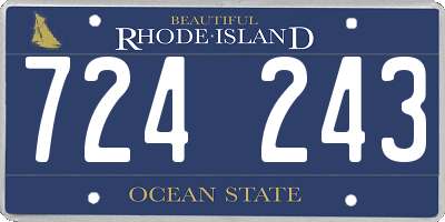 RI license plate 724243