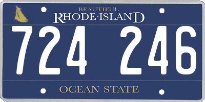 RI license plate 724246
