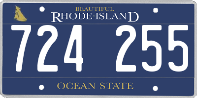 RI license plate 724255