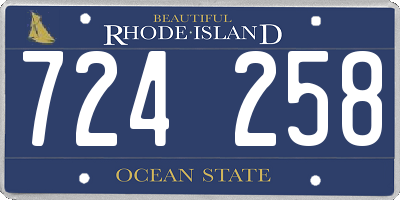 RI license plate 724258