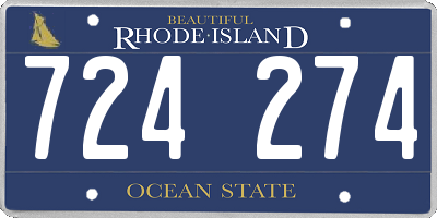 RI license plate 724274