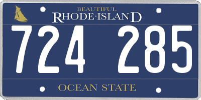RI license plate 724285
