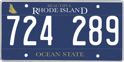 RI license plate 724289