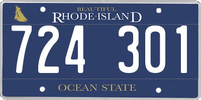 RI license plate 724301