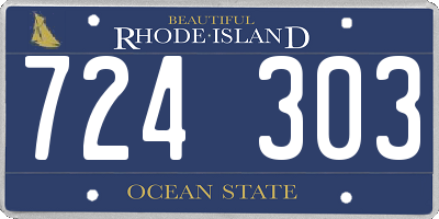 RI license plate 724303