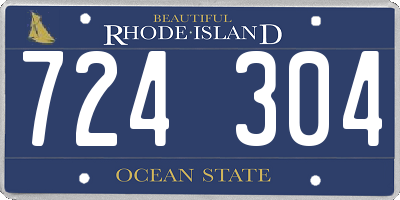 RI license plate 724304