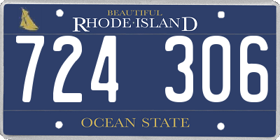 RI license plate 724306