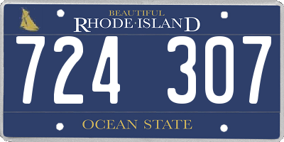 RI license plate 724307