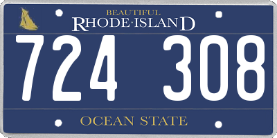 RI license plate 724308