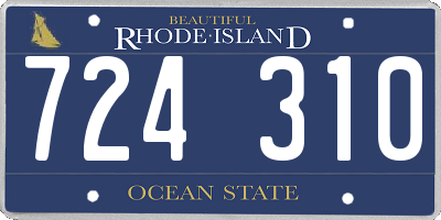 RI license plate 724310