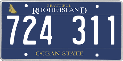 RI license plate 724311