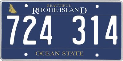 RI license plate 724314