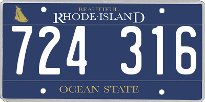 RI license plate 724316