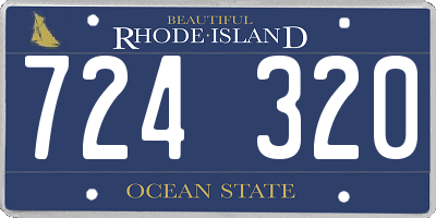 RI license plate 724320