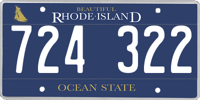 RI license plate 724322