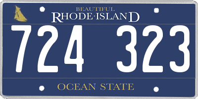 RI license plate 724323