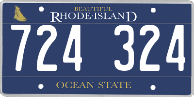 RI license plate 724324