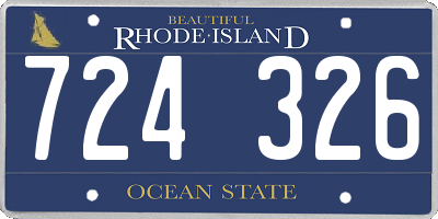 RI license plate 724326
