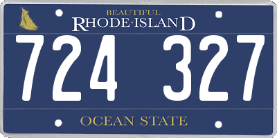 RI license plate 724327