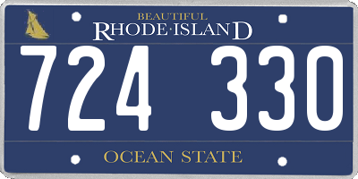 RI license plate 724330