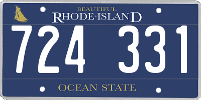 RI license plate 724331