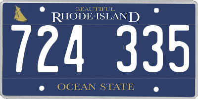 RI license plate 724335