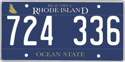 RI license plate 724336