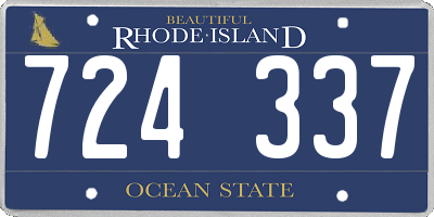 RI license plate 724337