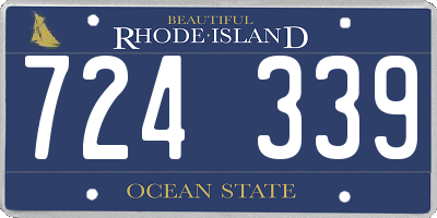 RI license plate 724339