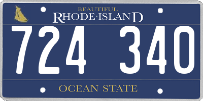 RI license plate 724340