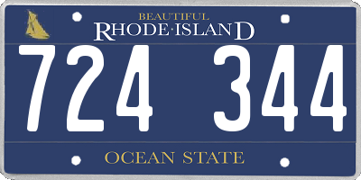 RI license plate 724344