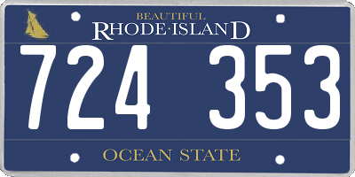 RI license plate 724353