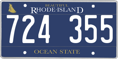 RI license plate 724355