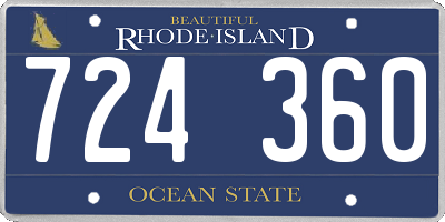 RI license plate 724360