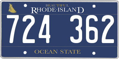 RI license plate 724362