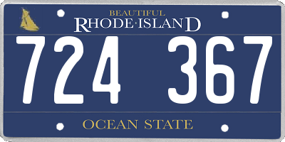 RI license plate 724367