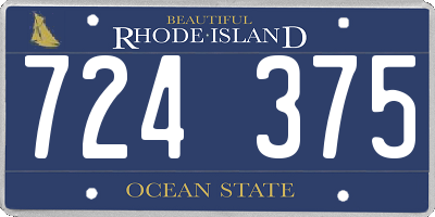 RI license plate 724375