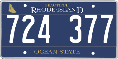 RI license plate 724377