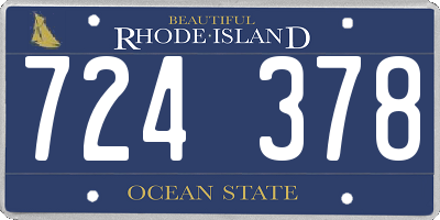 RI license plate 724378